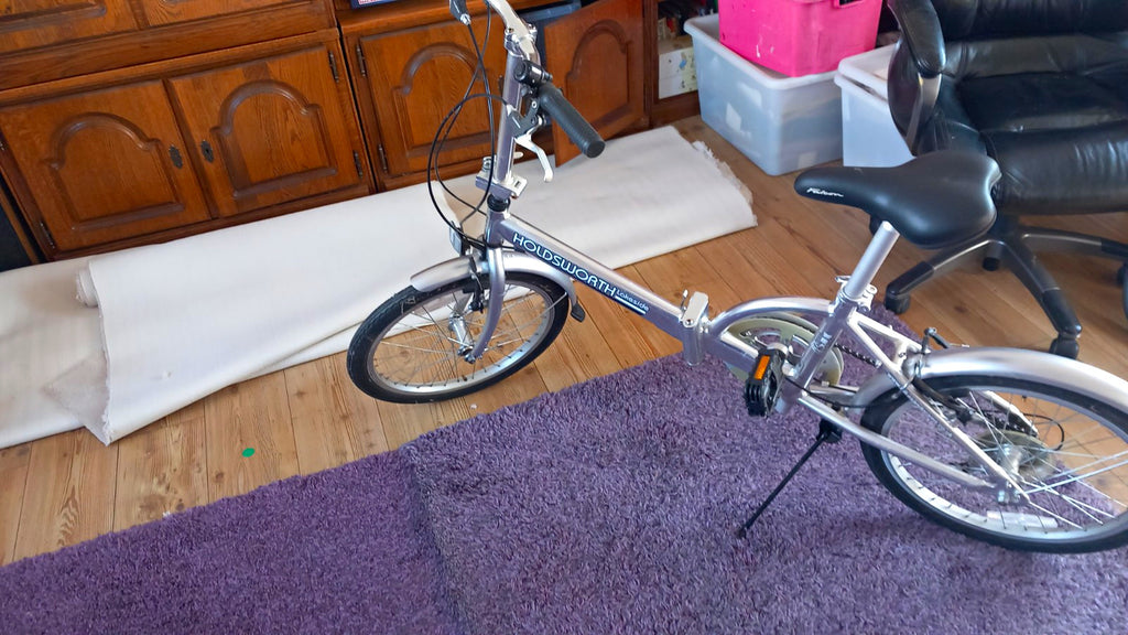 Holdsworth Lakeside Folding Bike, 20in Wheels, Silver, Unisex Adults,  35cm