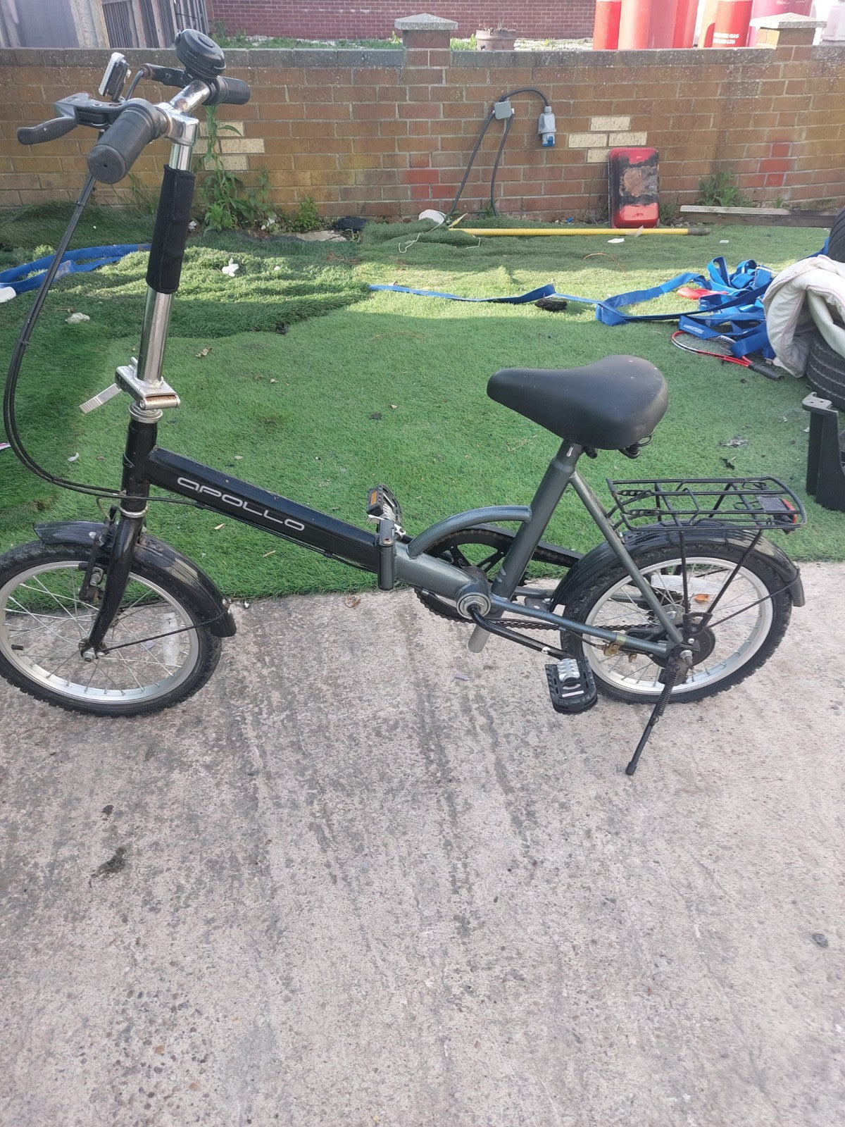 Apollo Folding Bike Aluminium Unisex Adults In Black Good Condition No Reserve