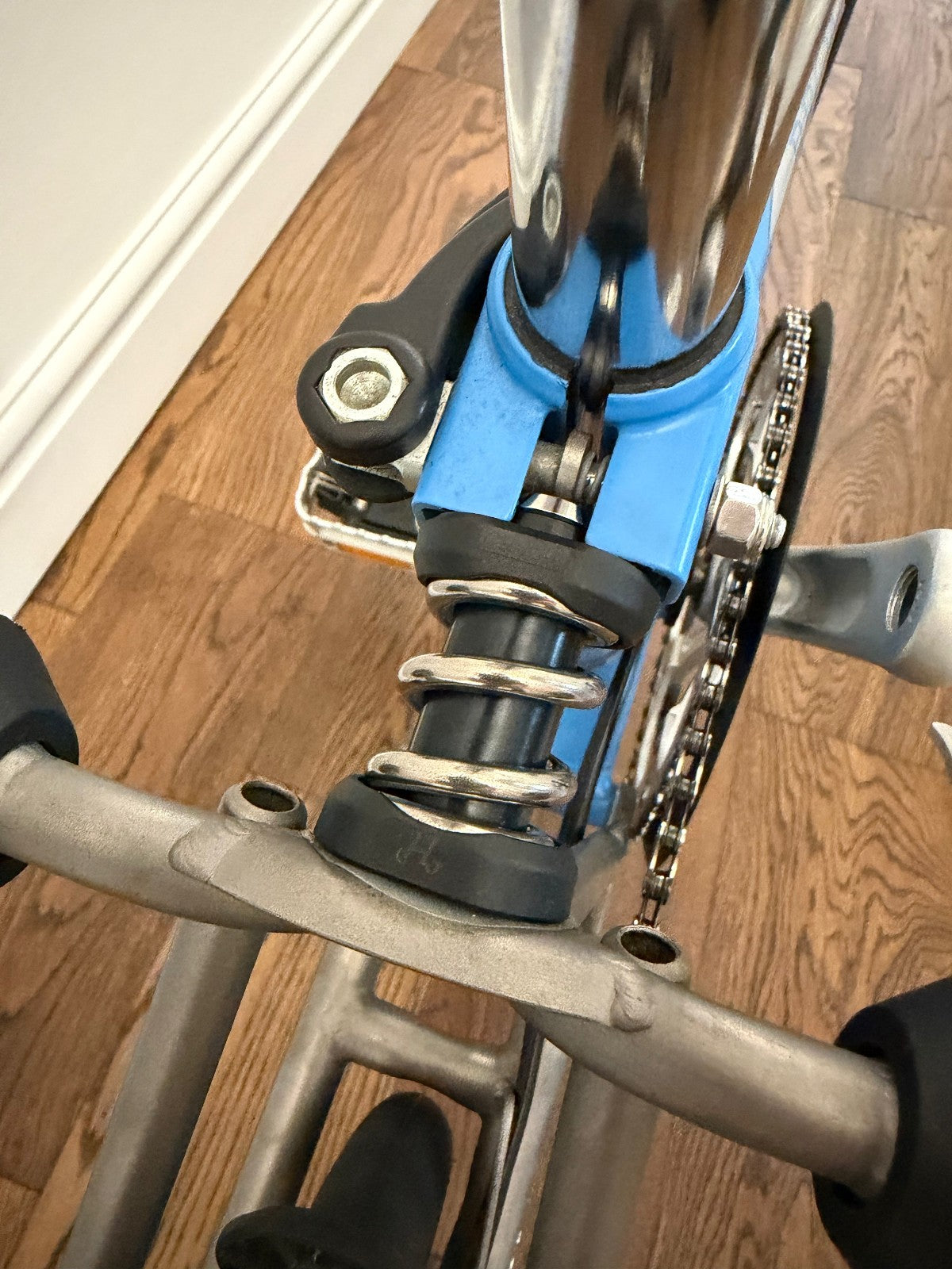 Brompton Superlight Cornflower H6L Custom Titanium 10kg Kuosac Folding Bike