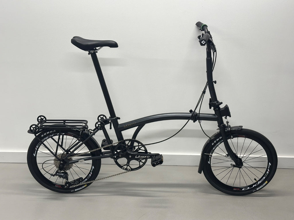 Litepro R20 Brompton Style Folding Bike 20inch 9 Speed - M bar - Titanium Colour