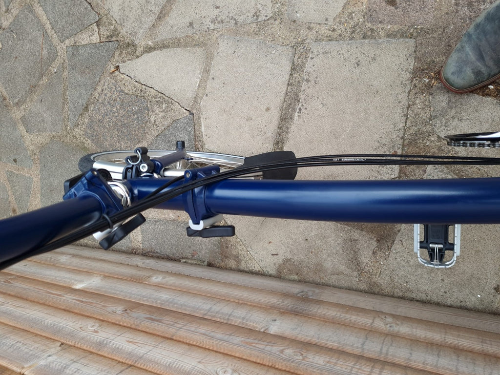 Brompton M6L Folding Bicycle Tempest Blue used in great condition + pump + docs