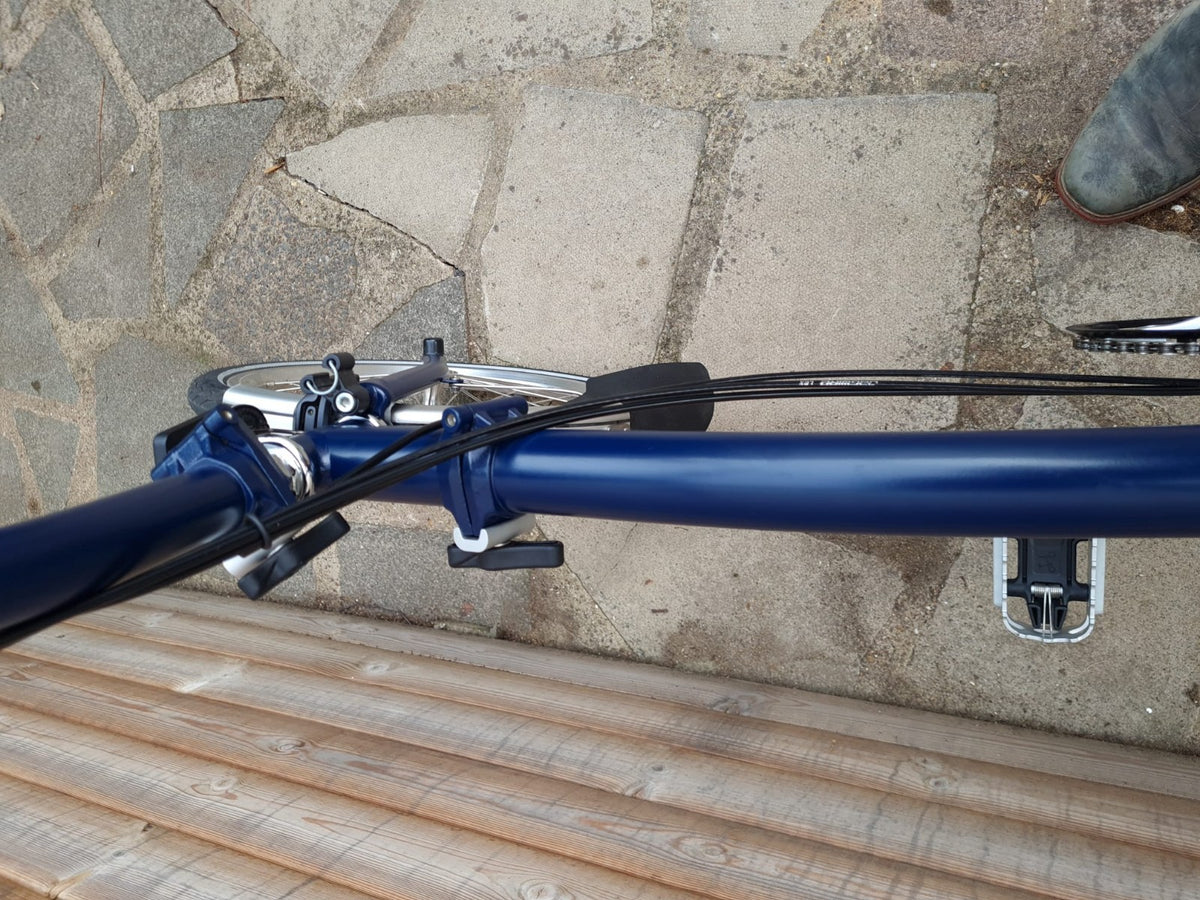 Brompton M6L Folding Bicycle Tempest Blue used in great condition + pump + docs
