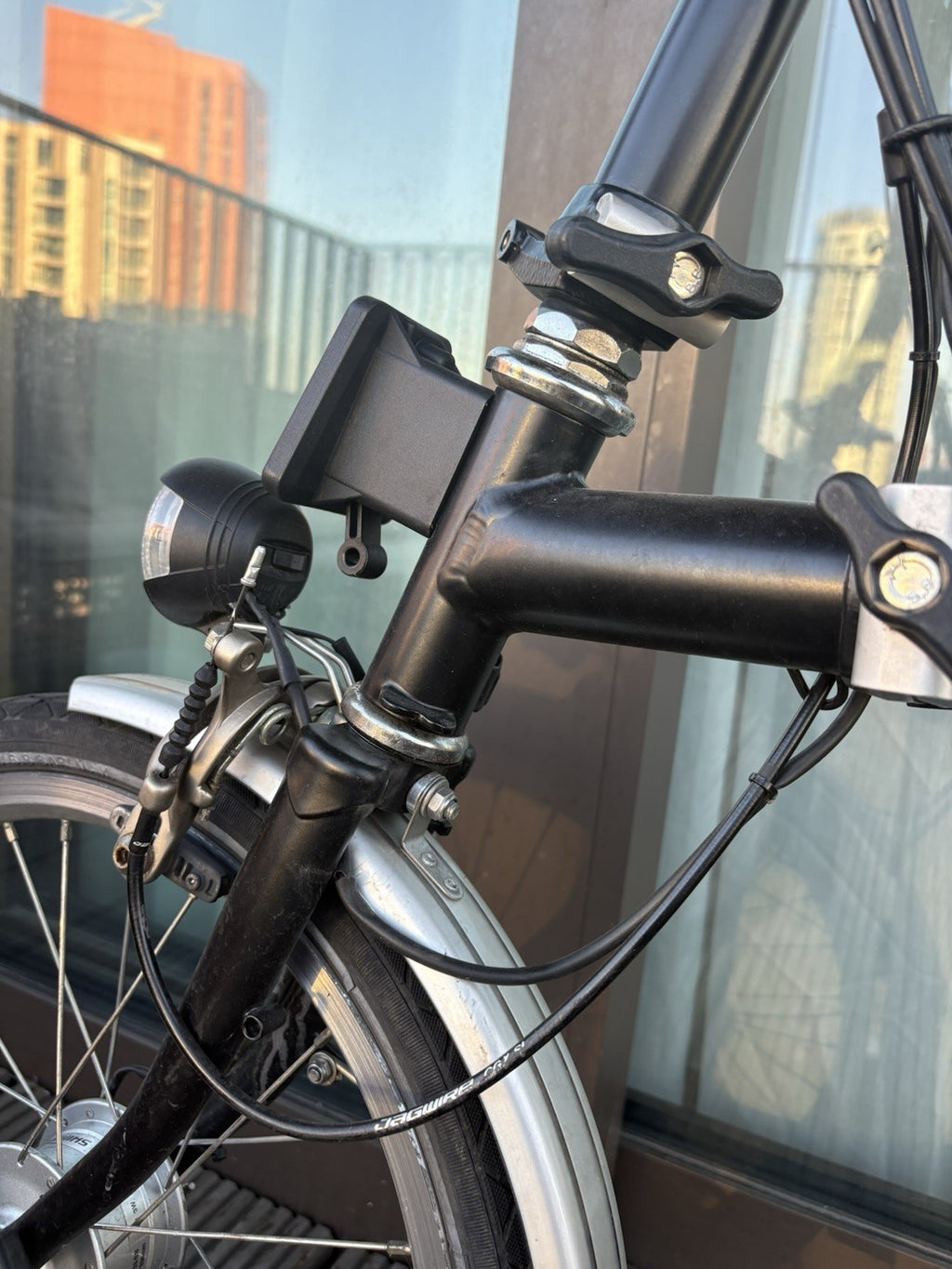 Brompton C Line 6-Speed (2015, M6L config) — Touring Handlebar, Brooks Saddle