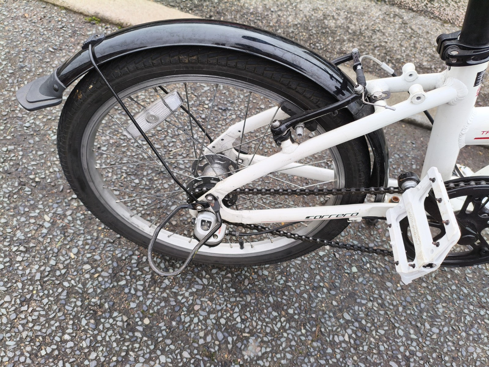 Carrera Transit Lightweight Folding Bike  Aluminium White