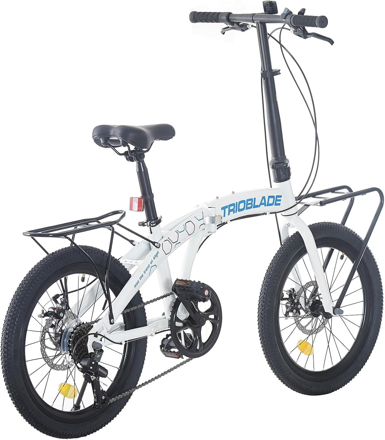 20" Folding Bike Adult 7-Speed Lightweight Disc Brake Urban Commute