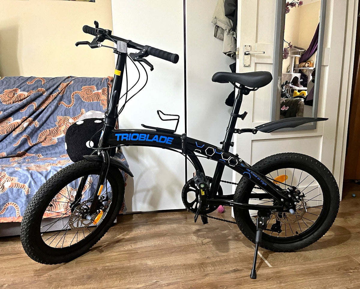 TRIOBLADE 20in Folding Bike Mechanical Disc Brakes Mudguards Stand
