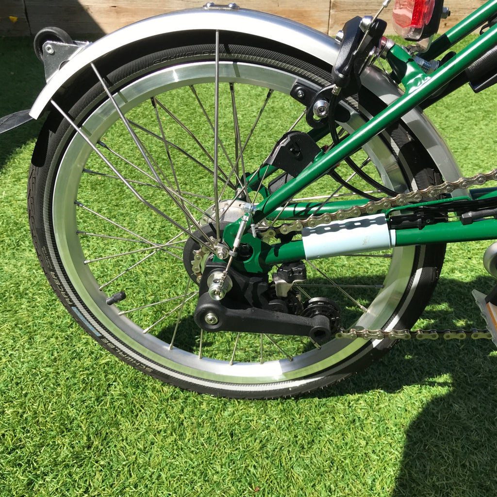 Brompton C Line folding bike 4 speed, dark green, excellent condition