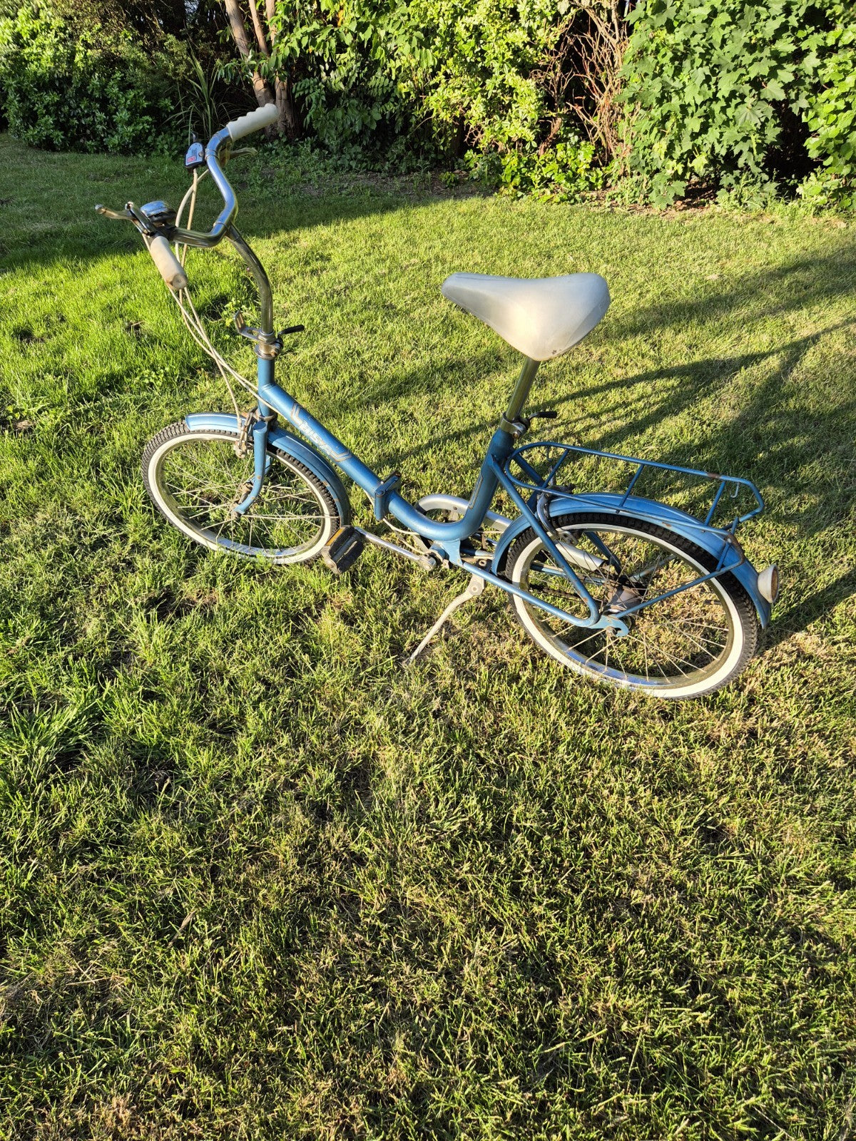 BSA Folding Bike Blue Small Rear Rack Mudguards Kickstand Reflectors