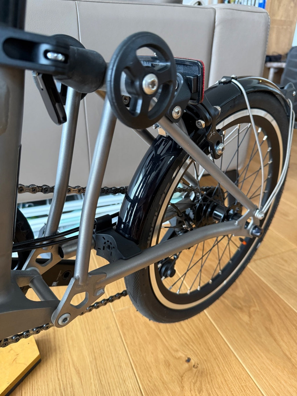 Brompton T-Line 4-Speed Titanium Folding Bike Low Handlebar- Excellent Condition