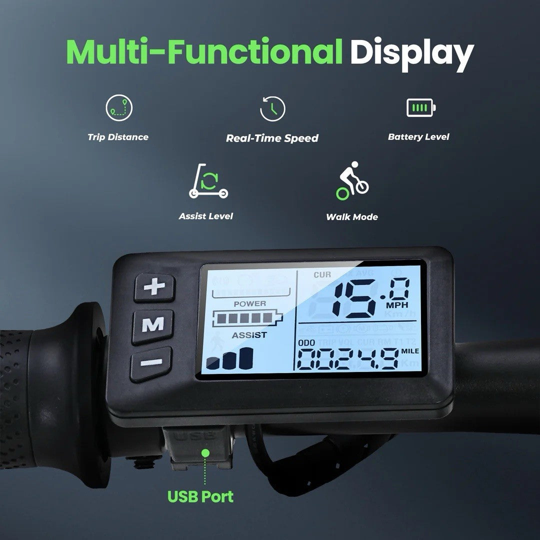 14 inch Electric Bike E-City Bike Folding Commuter E-Bike for Adults 45KM Range