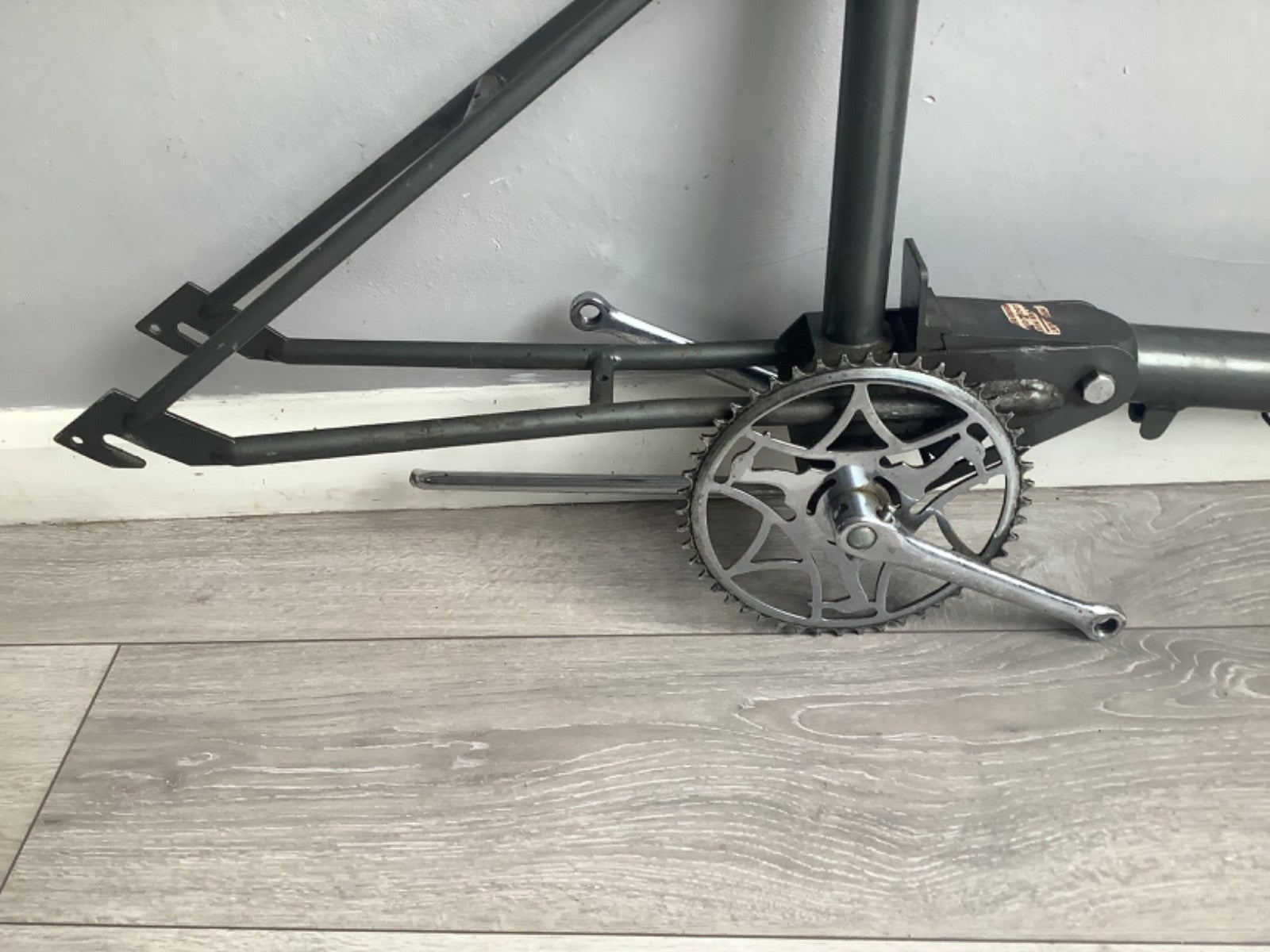 Rare grey 1966 rsw16 compact folding bike + crank + kickstand to restore project