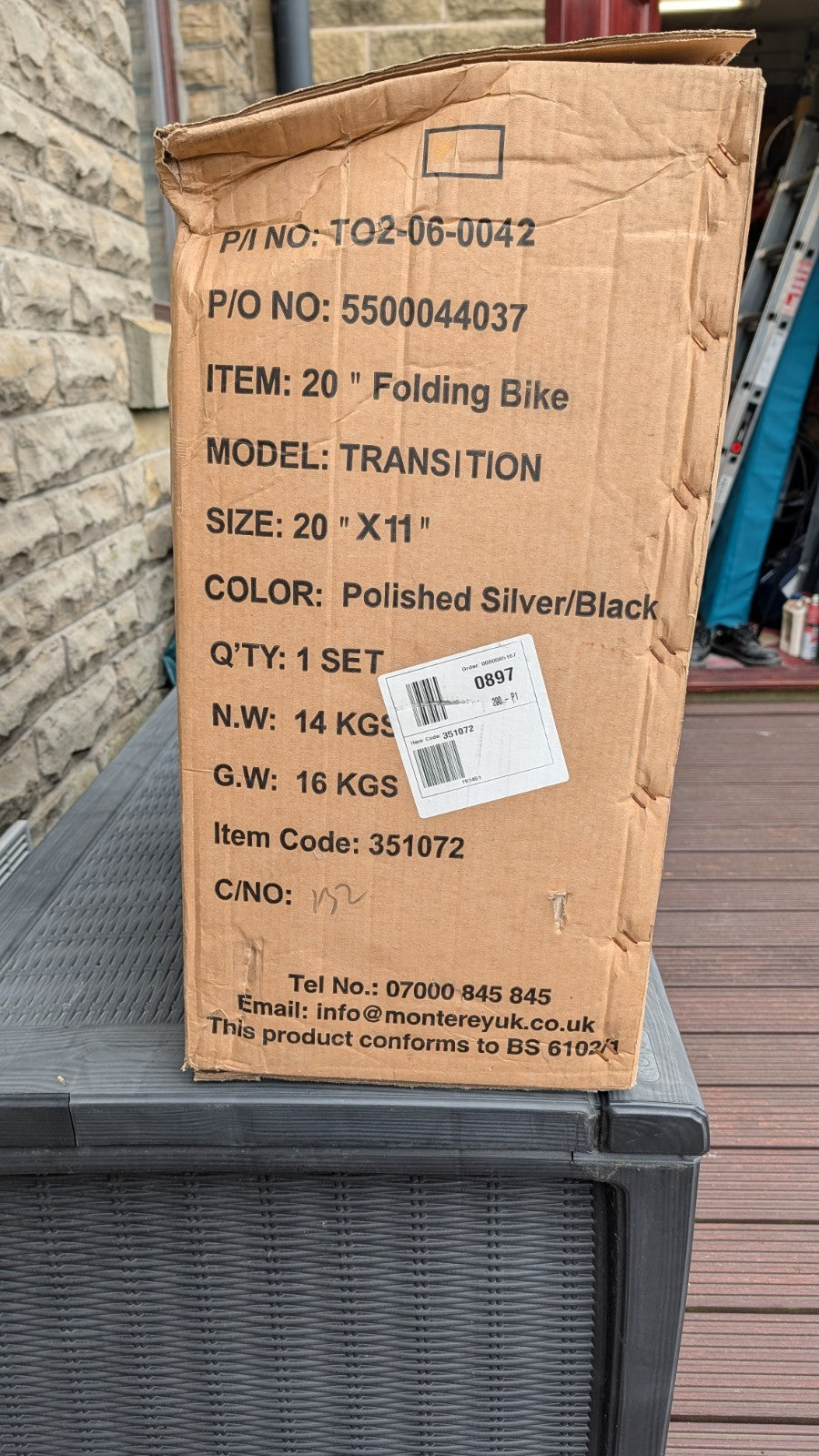 Apollo Transition folding bike, unused boxed, ideal caravan/canal boat/camping