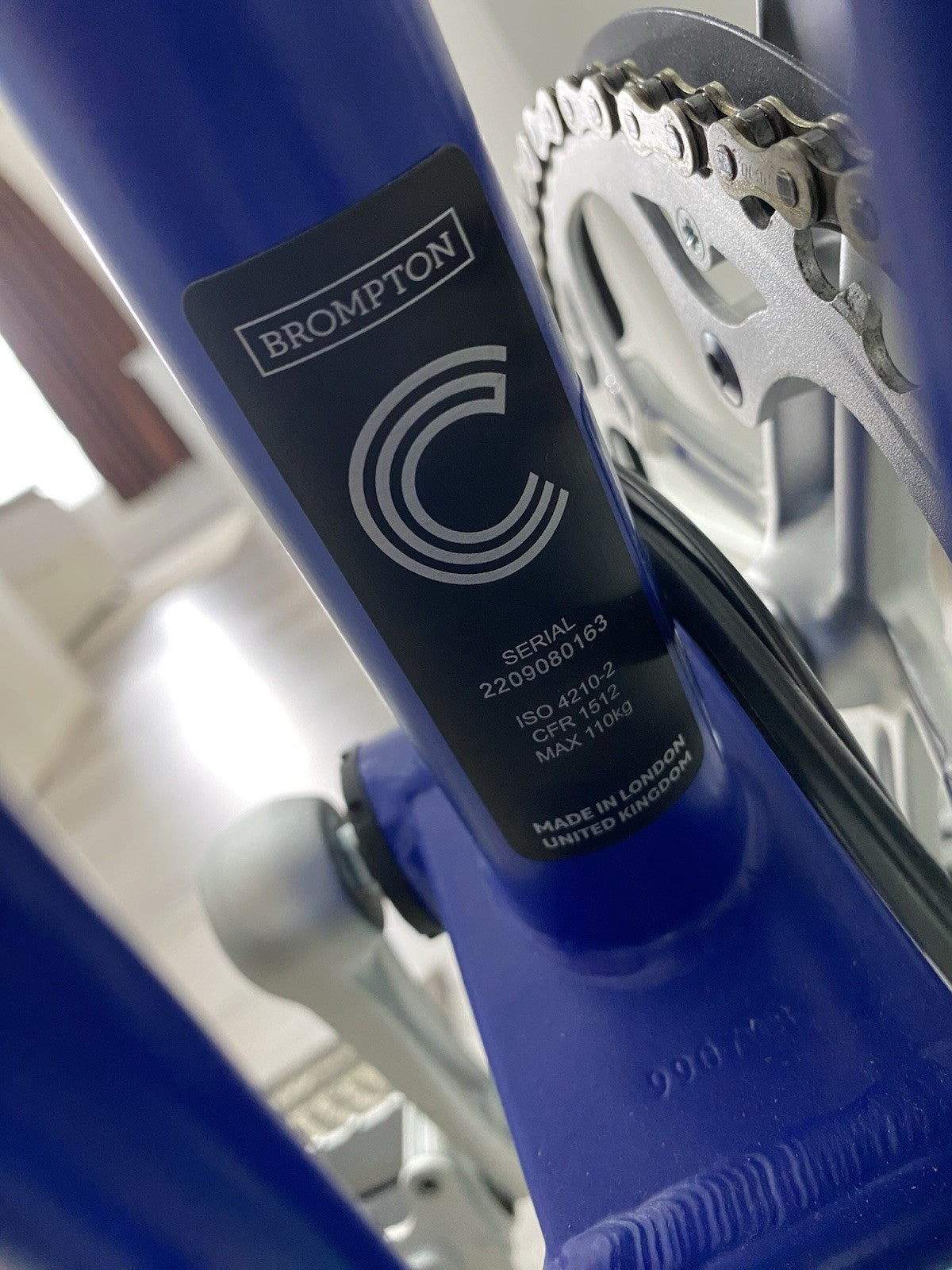 Brompton C Explored Line Folding Bike 16in  Piccadilly Blue with 6 speeds.