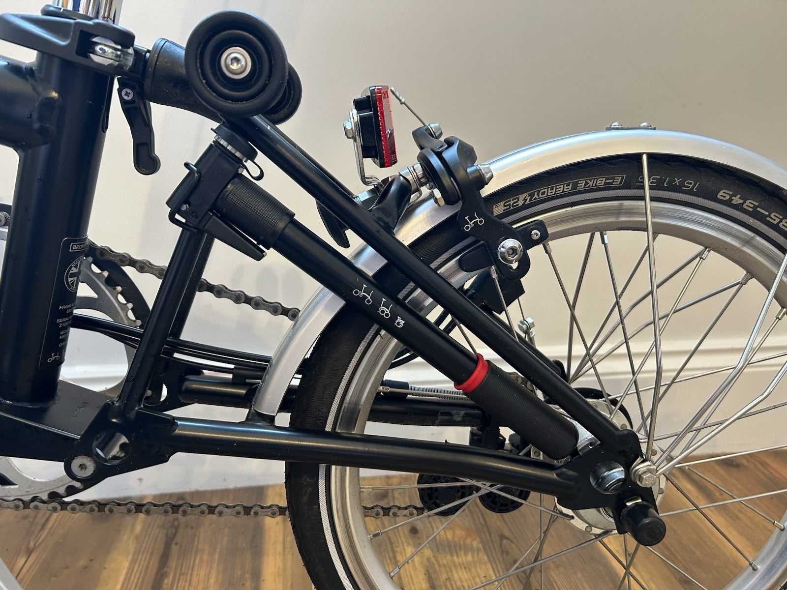 Brompton M6l Folding Bike With Front & Back Lights