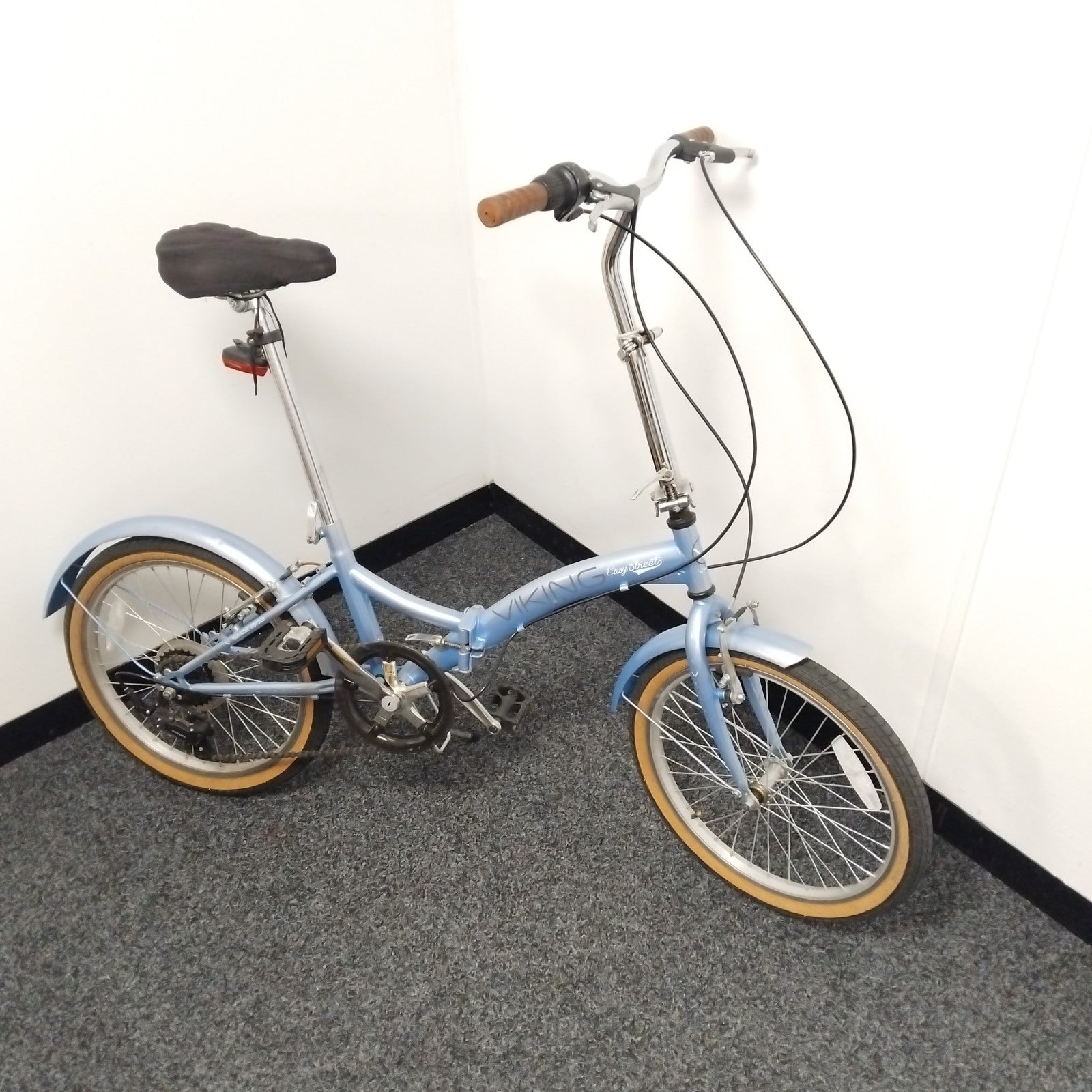 Viking Easy Street Metallic Blue Folding 6 Speed Bicycle - 19" Wheels