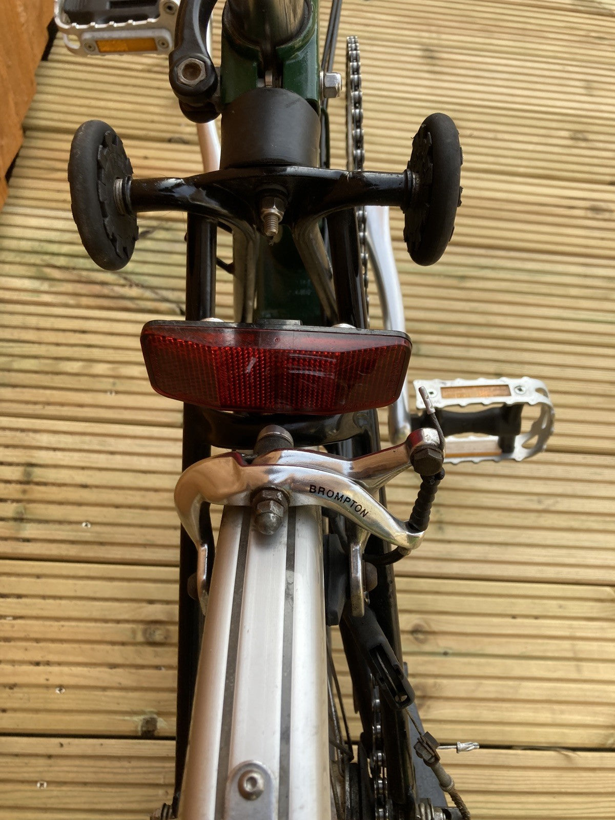 Brompton Racing Green Folding Bike 3 Speed + Brooks Saddle + Brooks Grips
