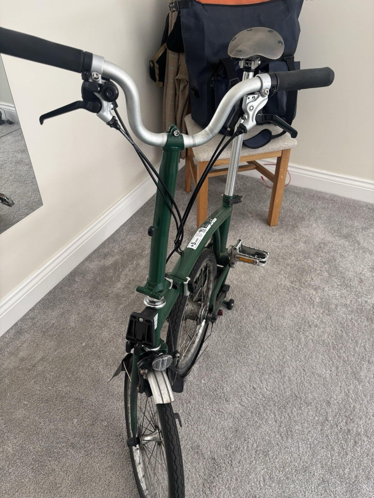 Brompton M6L Folding Bike British Racing Green Brooks Cambium C17, Messenger Bag