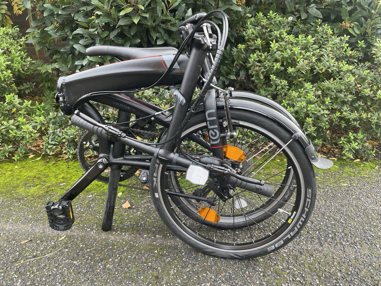 Tern Verge N8 Folding Bike 20” 8 Speed Matte Black Commuter 2019 Model