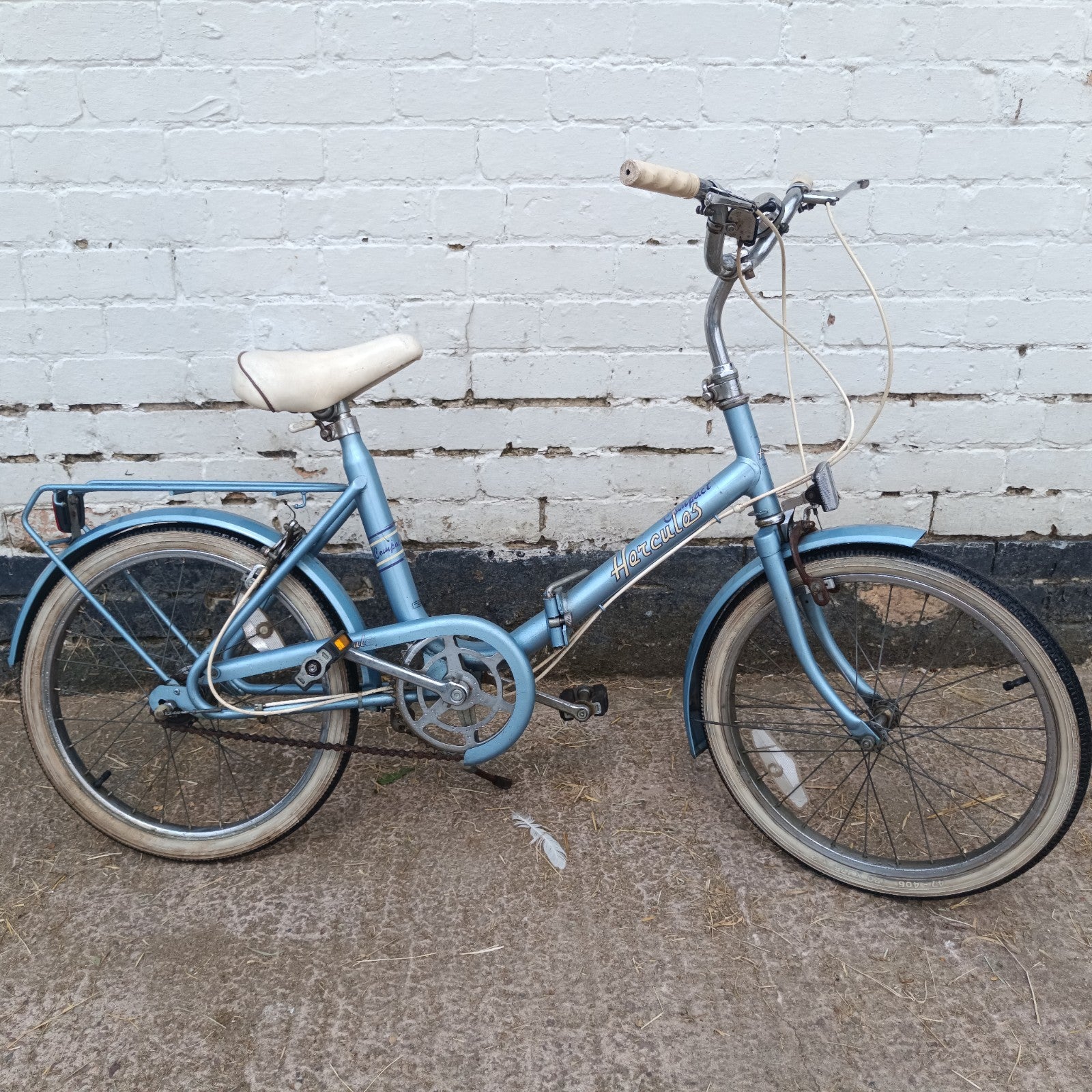 Vintage Hercules Compact folding bike Stowaway Shopper fold Raleigh Retro 1970