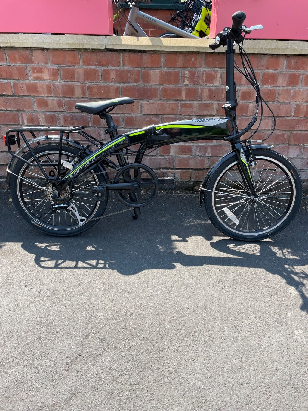 Carrera Crosscity E folding bike , 20'' wheels, black/green