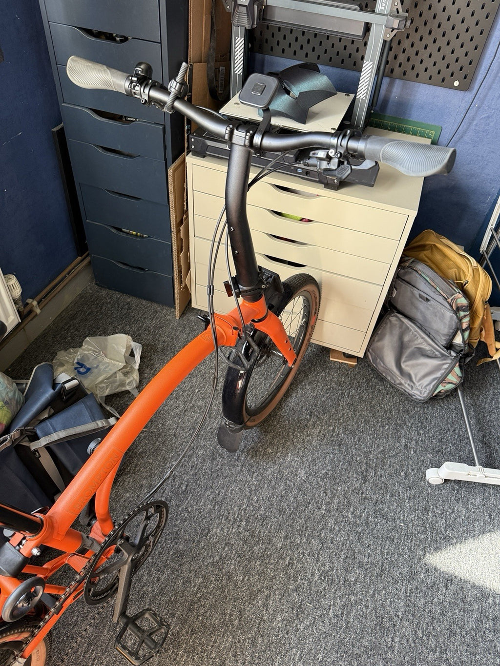 Brompton G Line Roller Frame Medium 8 Speed Alfine Adventure Orange Folding Bike