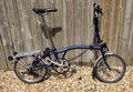 Brompton M6R 2017 Folding Bike - Navy 6 Speed w Rear Rack - Good Working Order