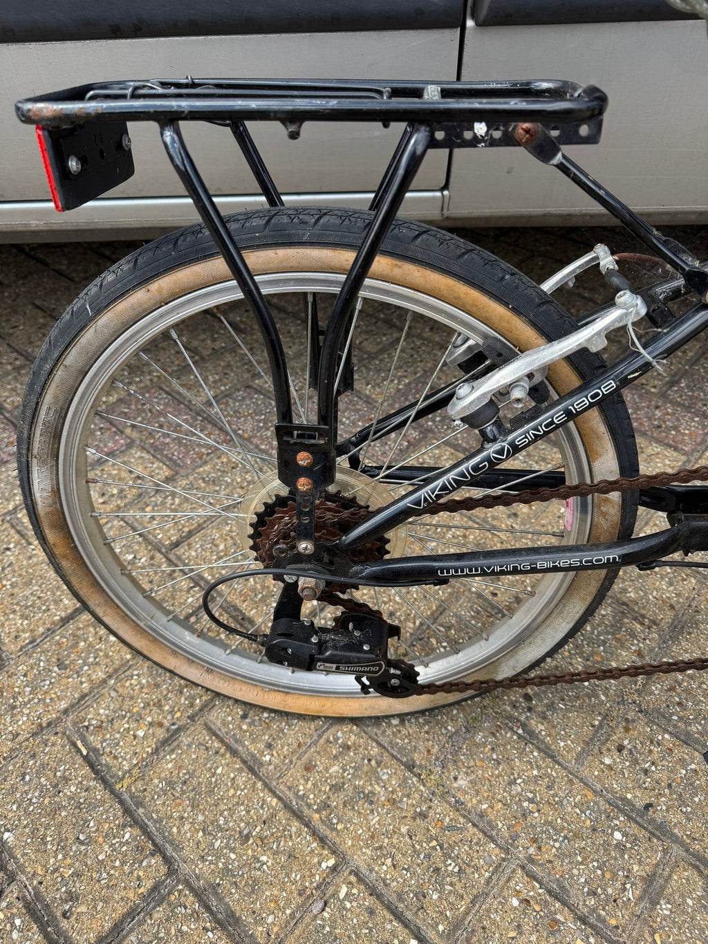 Viking Easy Street Folding Bike with Rear Rack Black