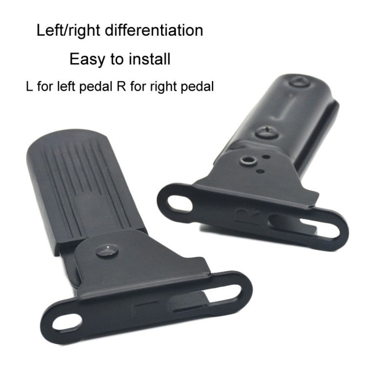 Electric Vehicle Folding Footrest Pedal, 5cm Iron, Anti-Slip Rubber, for Mopeds