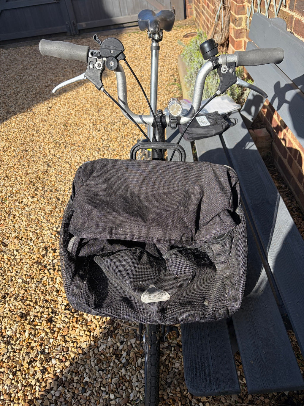 Brompton M3L. 3 Speed/Black with front bag and lights. VGC. Been stored.