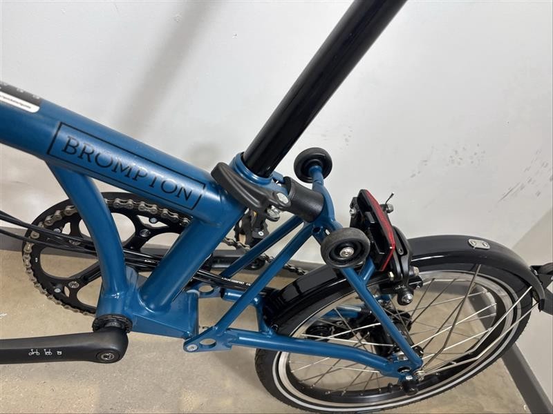 Brompton C Line 6 Speed 2024 Mid Handlebar Folding Bike - Ocean Blue