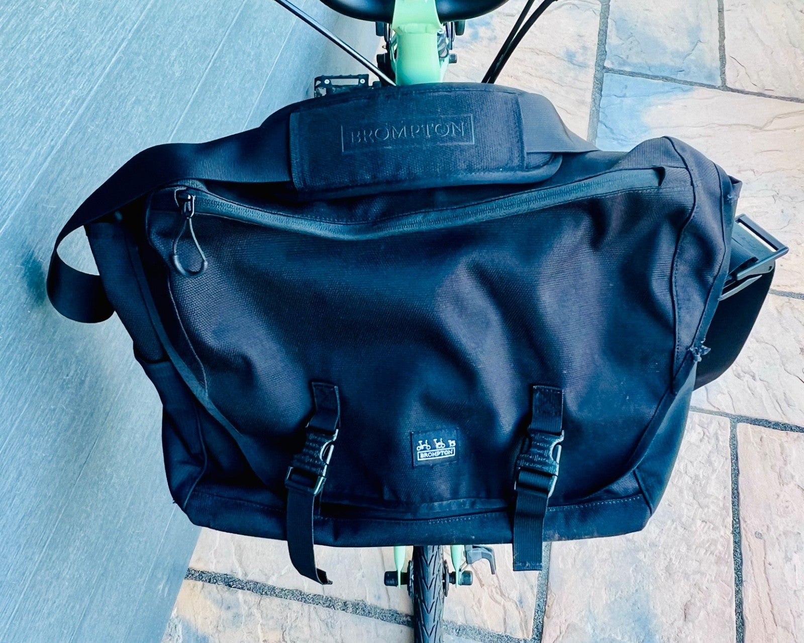 Brompton C Line 2 Speed Matcha Green Folding Bicycle 2025 + Messenger Metro Bag