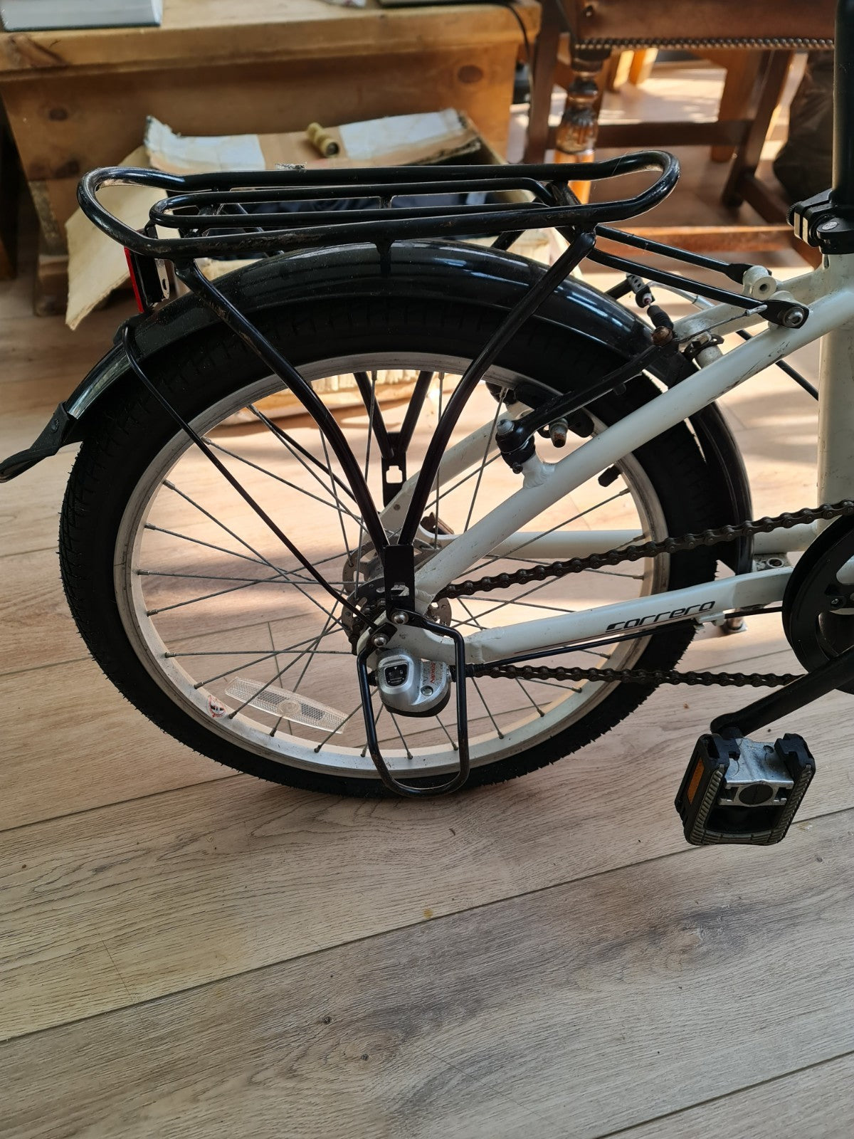Carrera Transit Lightweight Folding Bike  Aluminium White