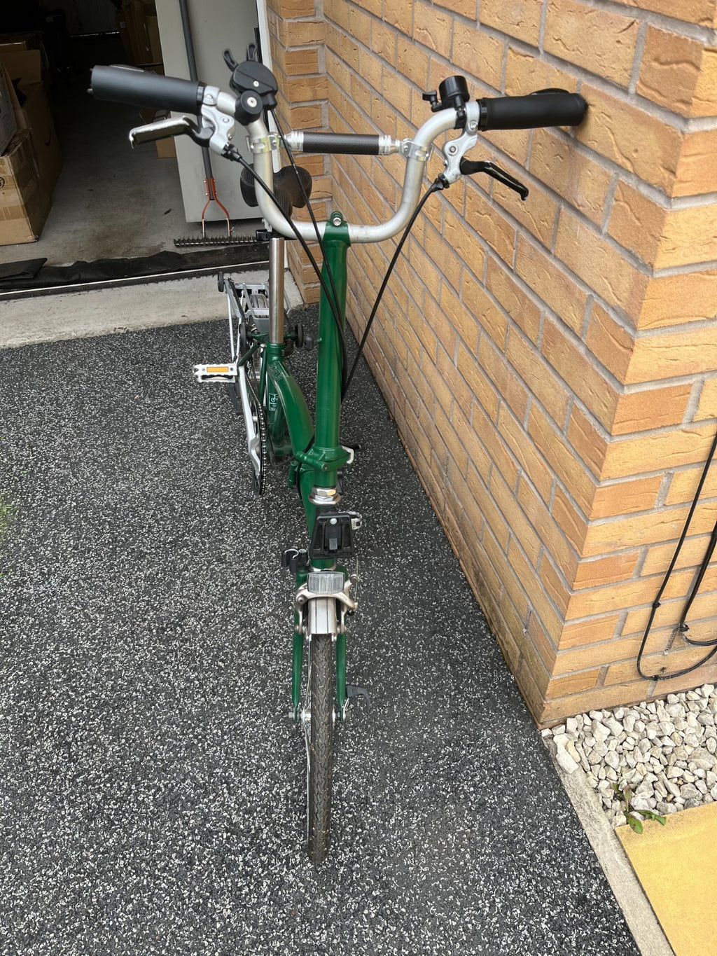 Brompton M3L in Racing Green, newly serviced with rear rack