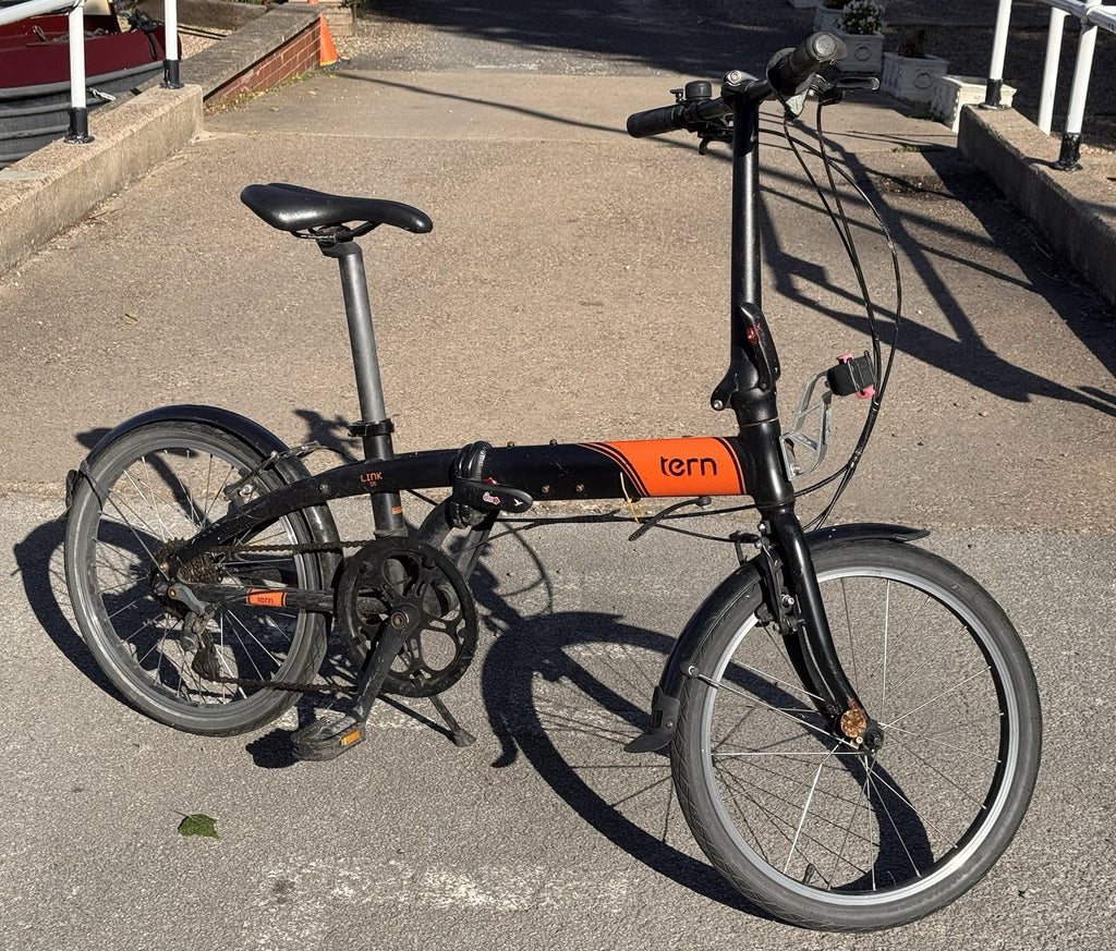 Tern Folding Bike V-Brake Black/Orange Mudguards