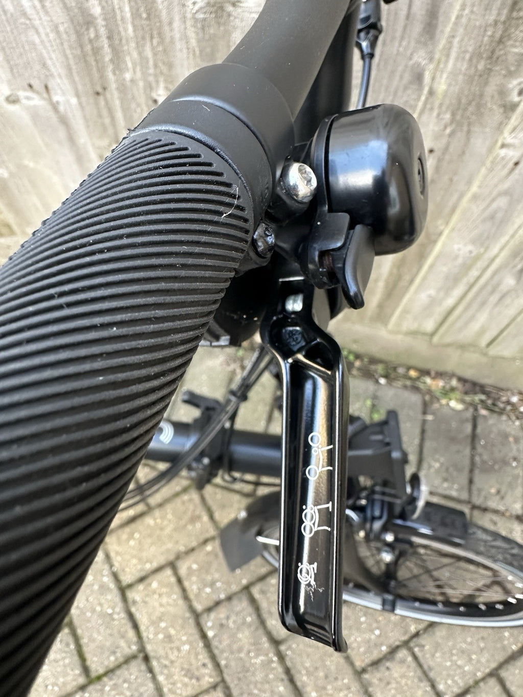 Brompton C Line Black Folding Bike 16in wheels 6 Speed flat bars long seat post