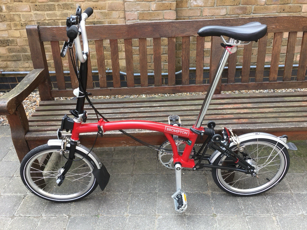 Brompton M6L Folding Bike - Red 6 Speed