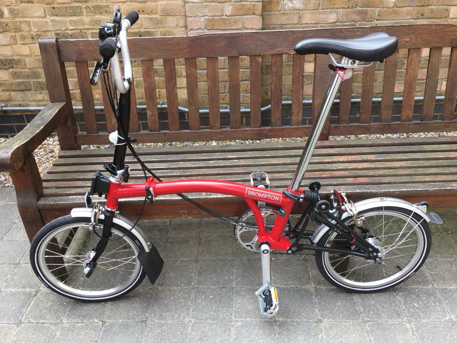 Brompton M6L Folding Bike - Red 6 Speed