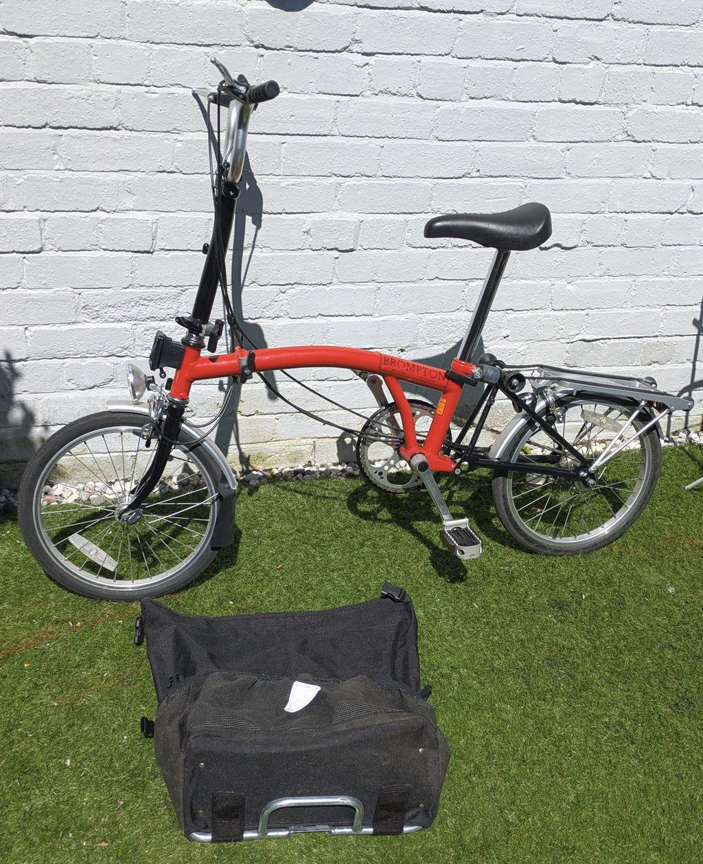 1999 Brompton T5 5-Speed Folding Bicycle – Red/Black (Original Setup)