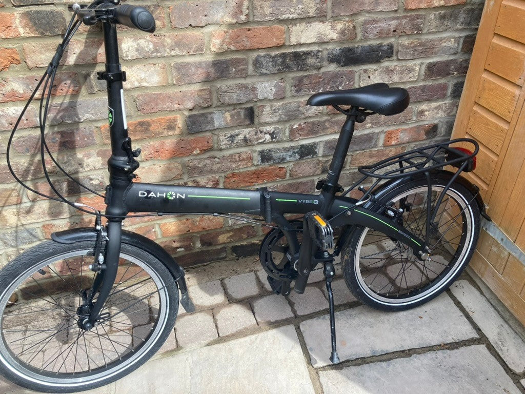 Dahon Vybe i3 20" Wheels 12.9 kg Compact Unisex Matt Black Folding Bike.