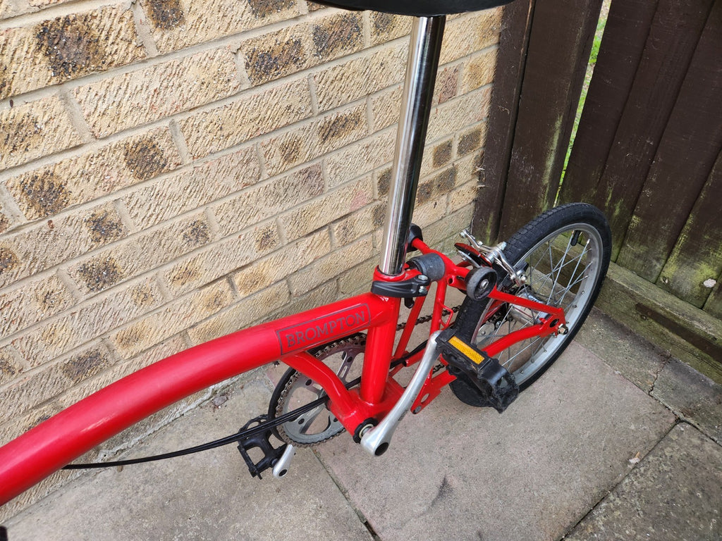 Vintage 2006 Brompton M3E Folding Bike - 3 Speed - Red - Classic M-Bars