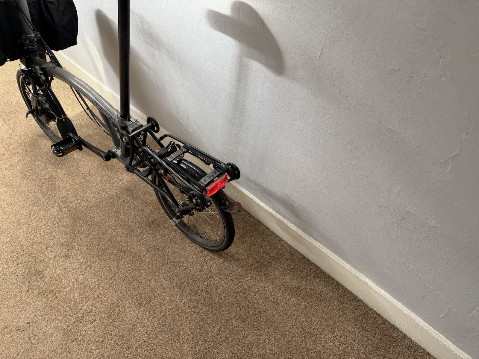 Brompton P Line electric 4 speed (rare H Bar) Storm Grey. Pick up London / Derby