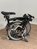Excellent Condition Brompton Folding Bike Fully Serviced 3-Speed Black