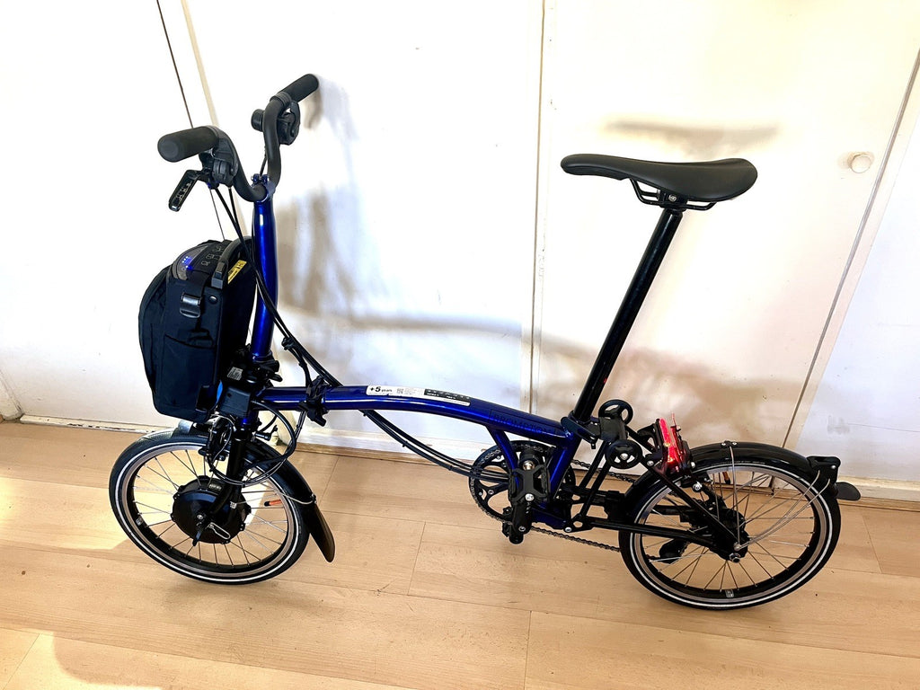 Brompton Electrc P Line 12 Speed M Folding Bike, Blue Lacquer 2025 EXC CONDITION