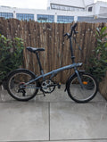 Btwin TILT 120 Blue Grey 6 Speed Folding Bike Compact B'Twin