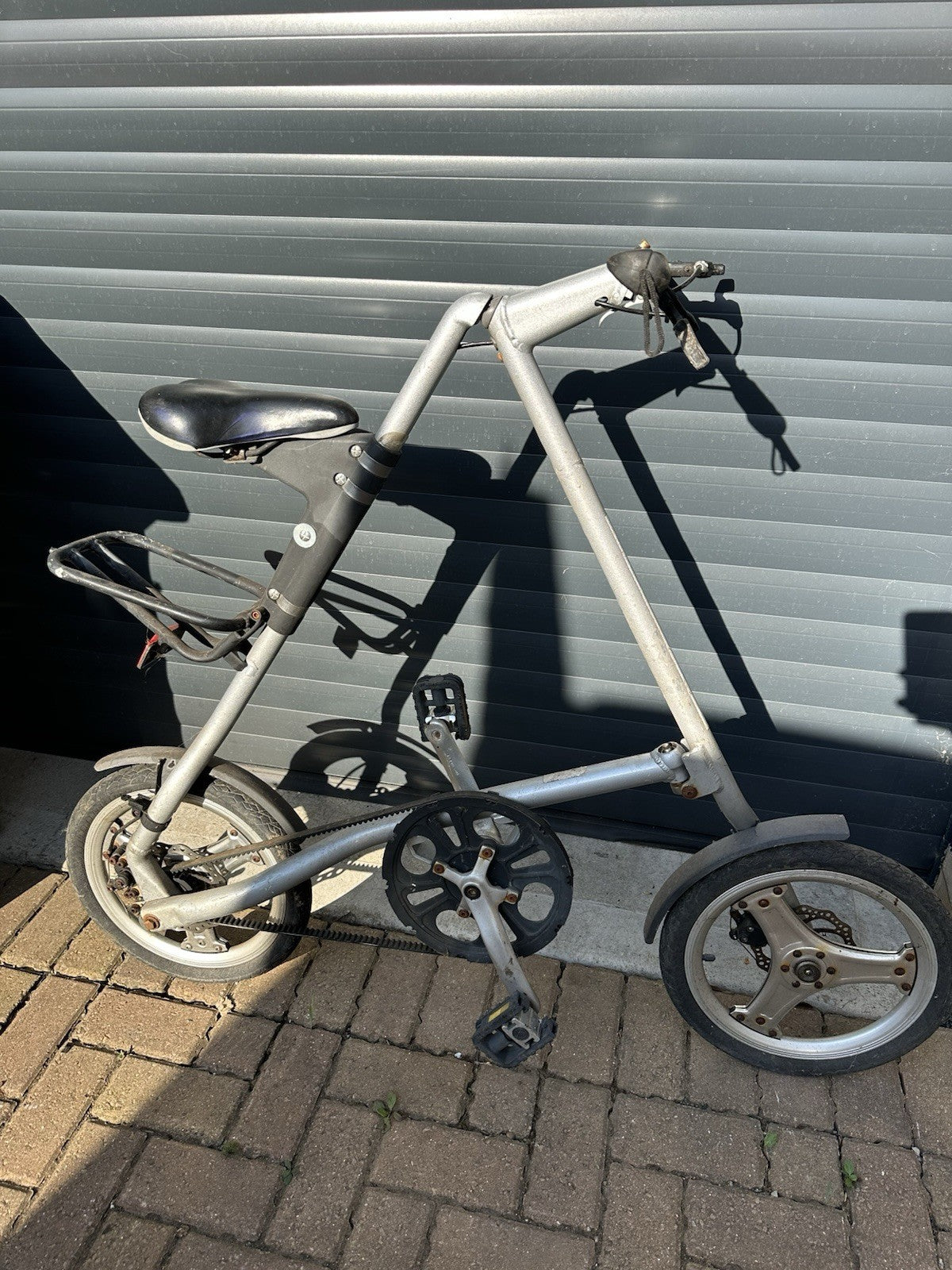 STRIDA Folding Bike - Silver - Good condition Can Post