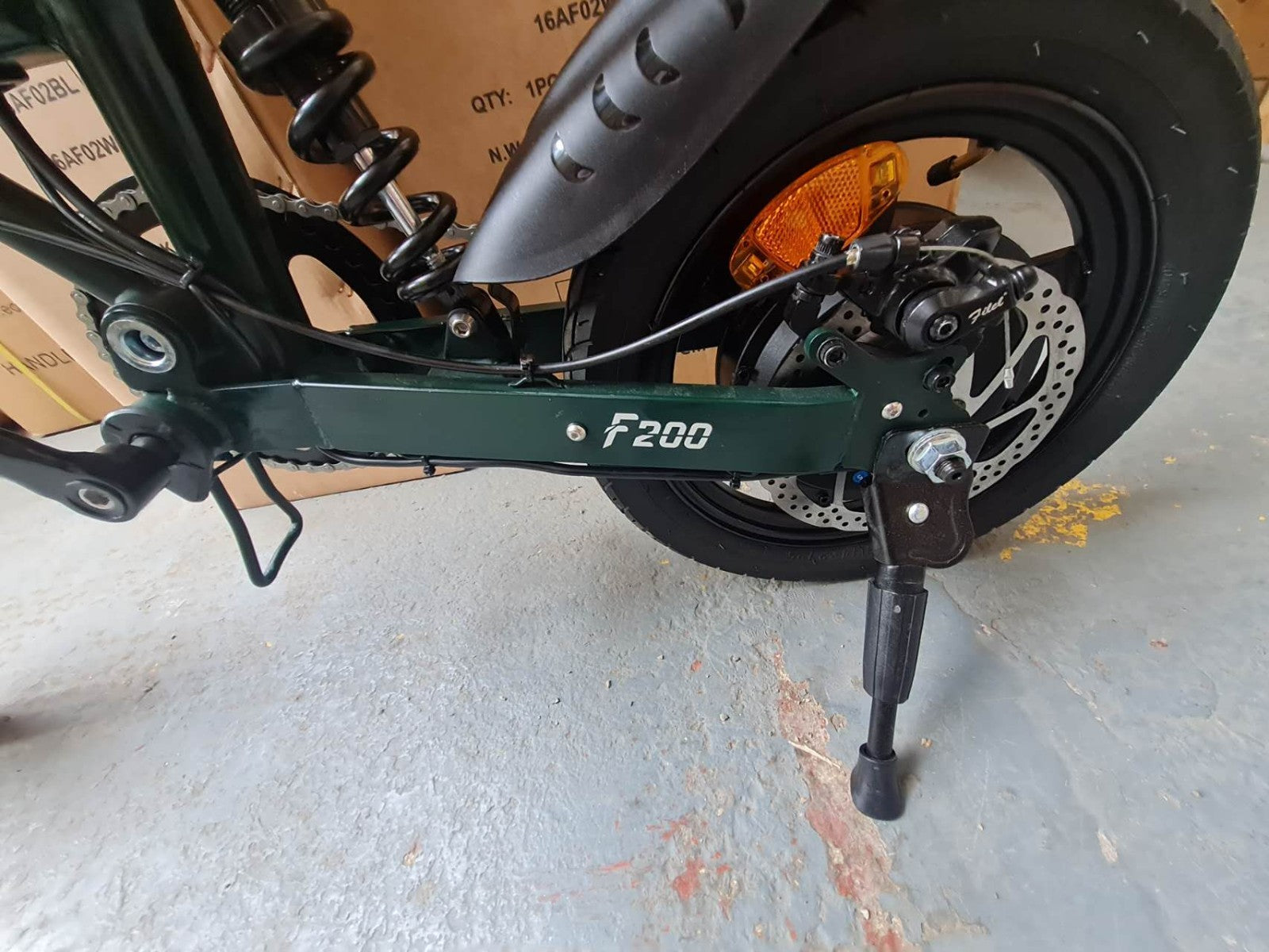 14" Portable Commuter Bike 50km 36V 7.8A Folding City Bike Full Disc-F200R Green