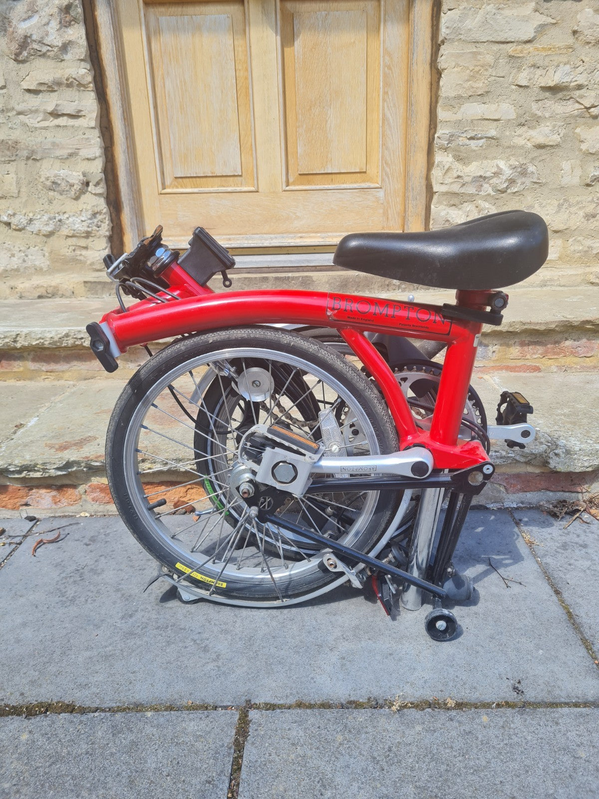 Brompton M3L Folding Bike Red and black