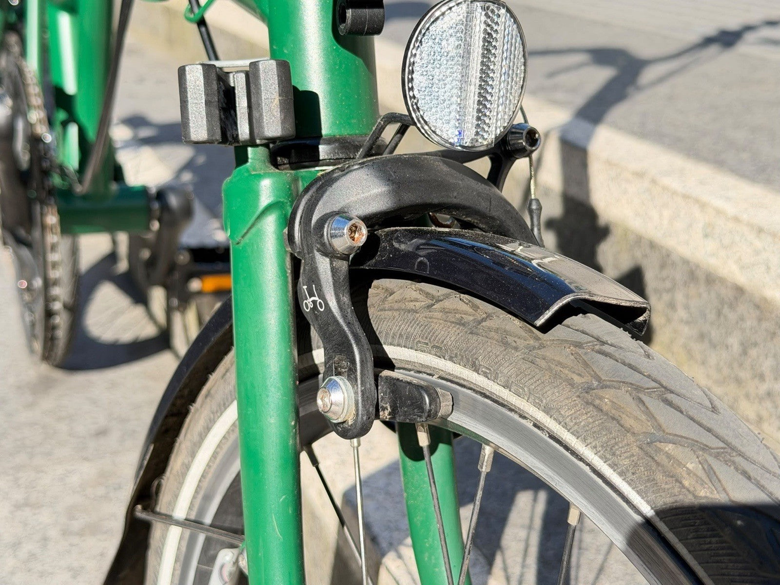 Brompton Folding Bike - Racing Green - M Bar 2 Speed With Rear Rack & Mudguards
