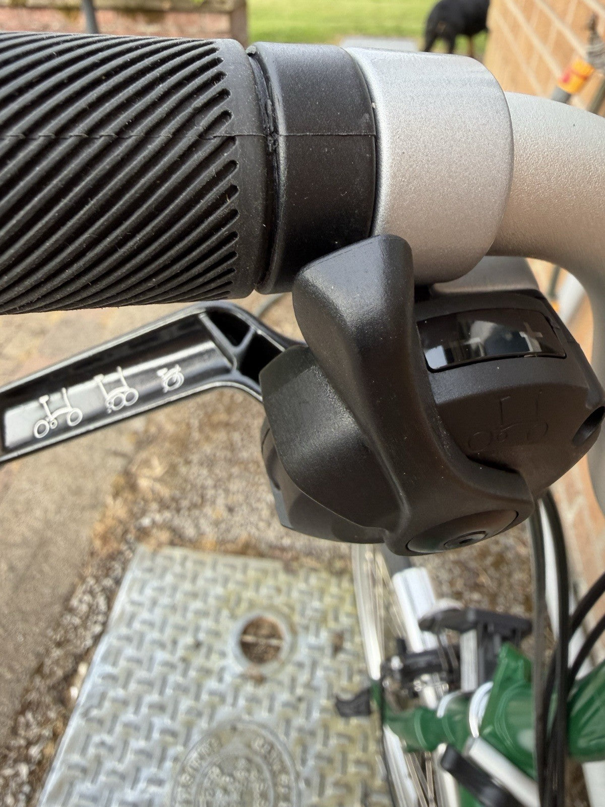 Brompton Folding Bike 16in Green/Silver w/ Front & Rear Lights Reflectors