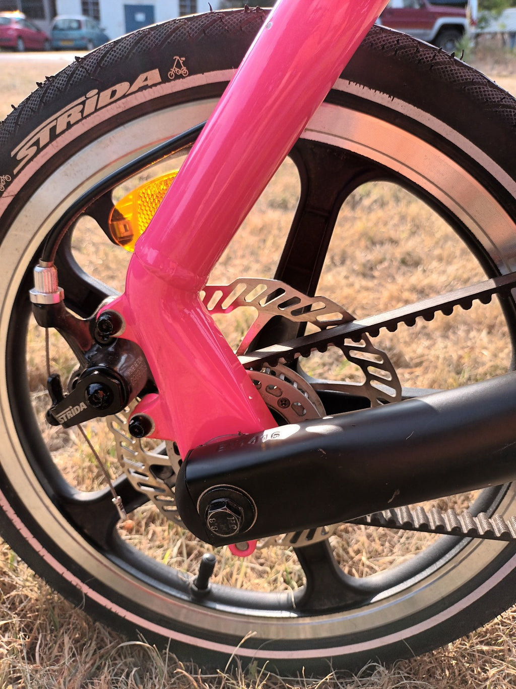 Strida LT Belt Drive Folding Bicycle, 2020, PINK, Disc Brakes, Made in Taiwan